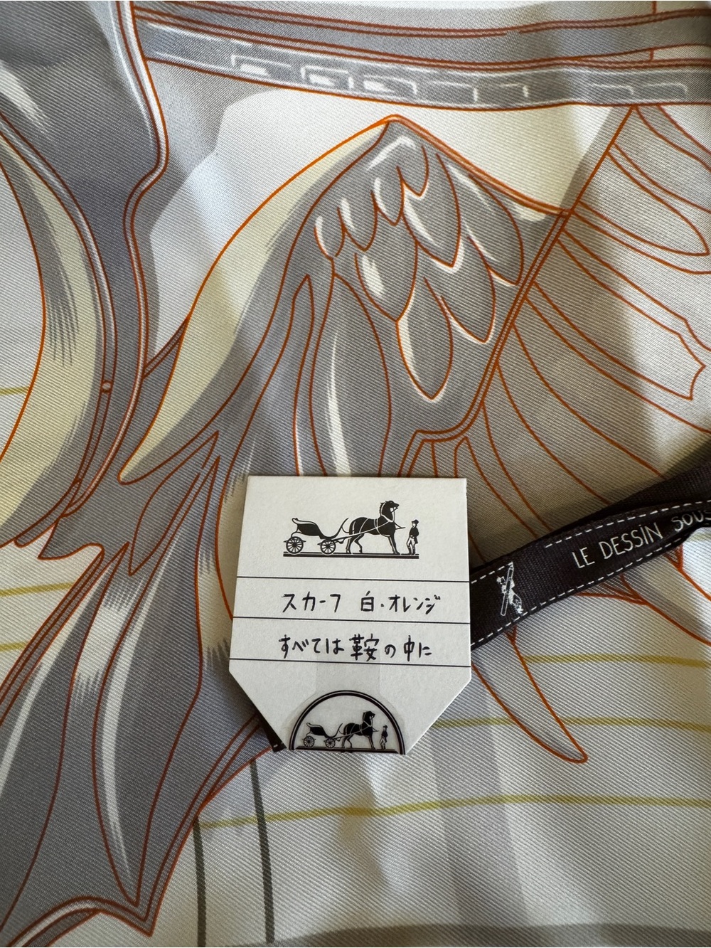 NIB Hermes Tous en Selle scarf 90 Blanc - Picture 4 of 7